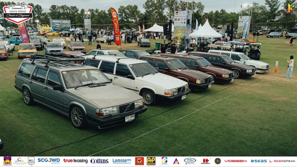 Volvo 940 แวนสีขาว ในงาน Amata Spring Classic d’Elegance 2024