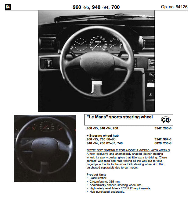 พวงมาลัยแต่งของ Volvo 940