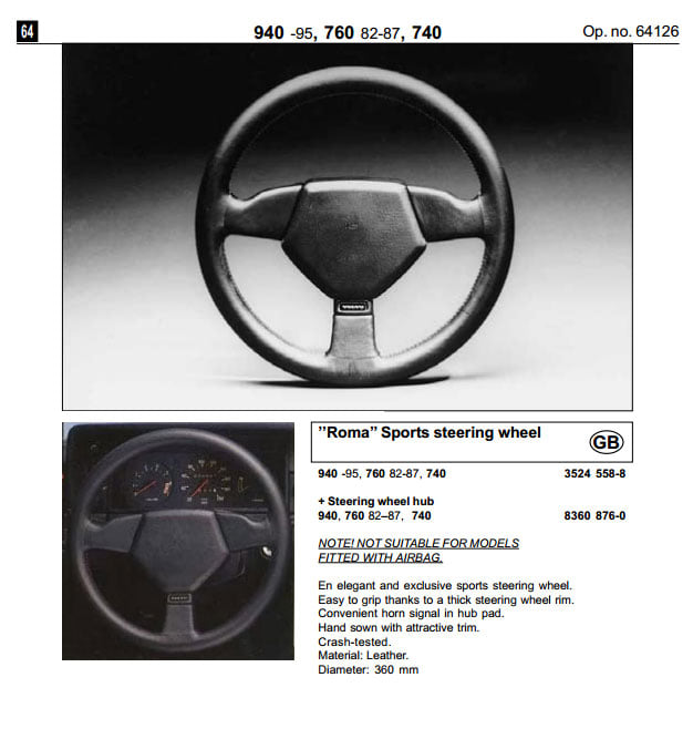 พวงมาลัยแต่งของ Volvo 940