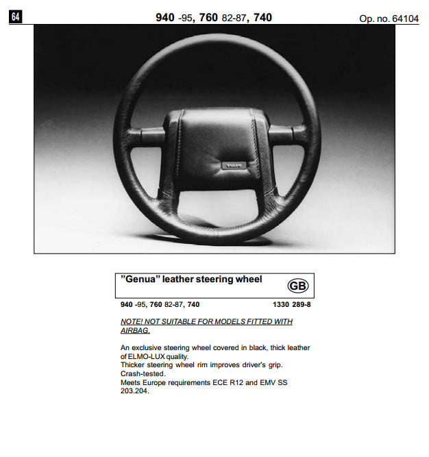 พวงมาลัยแต่งของ Volvo 940